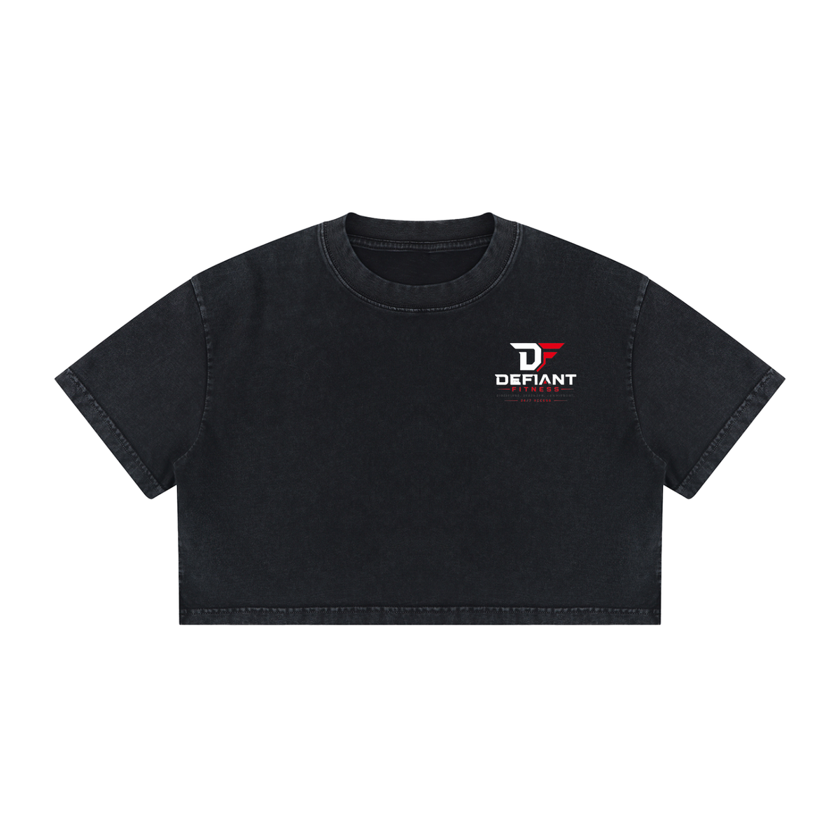 Women's Mineral Wash Cotton Crop T-Shirt