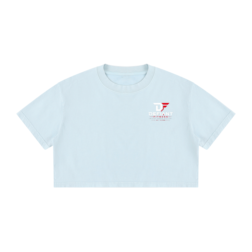 Women's Mineral Wash Cotton Crop T-Shirt